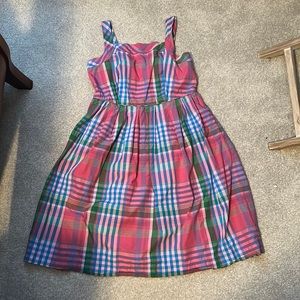 J. Crew pink plaid summer dress. Size 12!